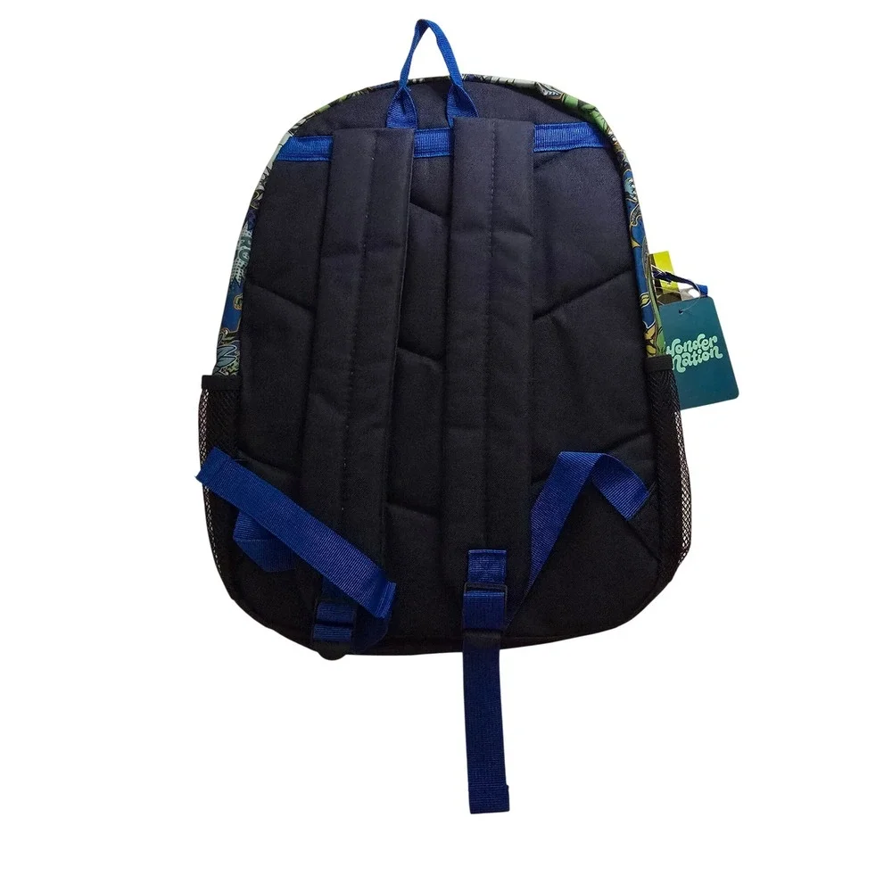 Wonder Nation 17 Inch Dinosaur Backpack Blue Green Roar Laptop Sleeve NWT